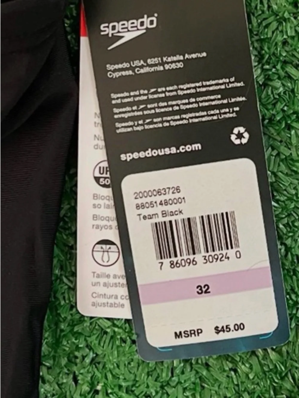 Speedo Men's Black Jammer Swim Shorts